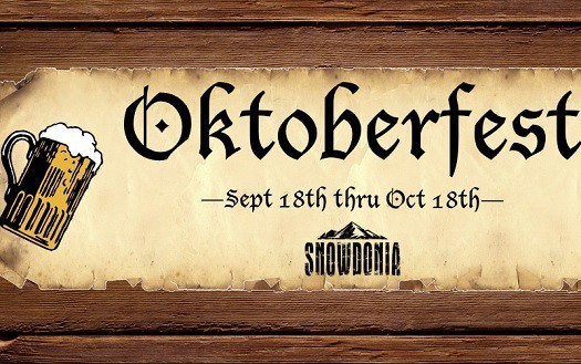 Snowdonia Octoberfest $18 Dinner Menu