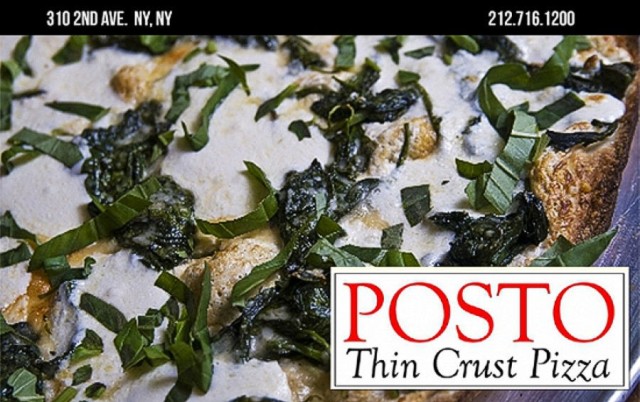 Posto Thin Crust Pizza Manhattan East Side, NY 10003